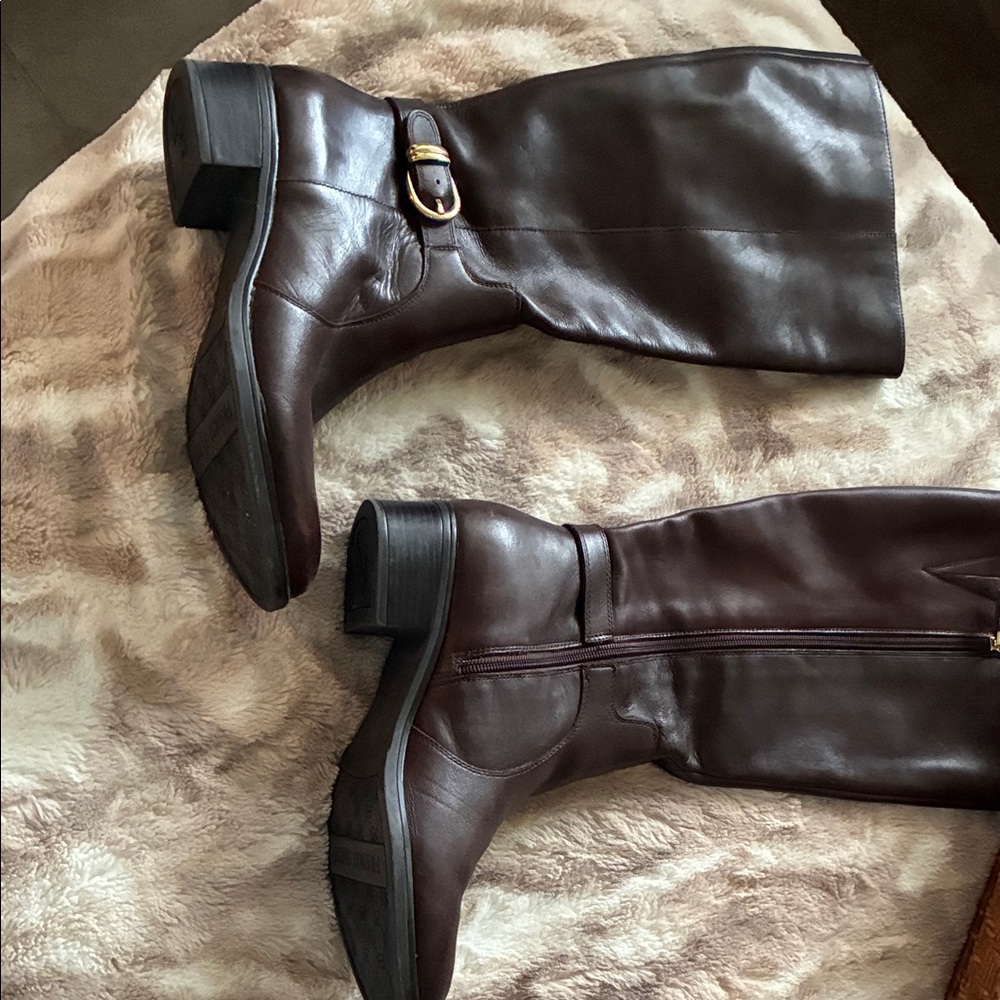 Franco Sarto Brown Leather Boots
